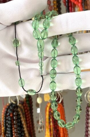 YEŞİL  ATEŞ KEHRİBAR TESBİH