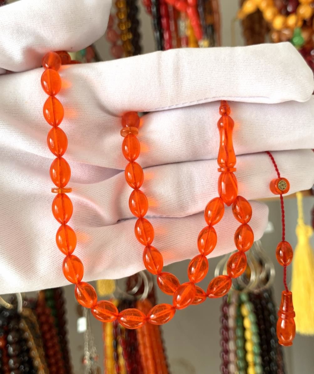 TURUNCU  ATEŞ KEHRİBAR TESBİH