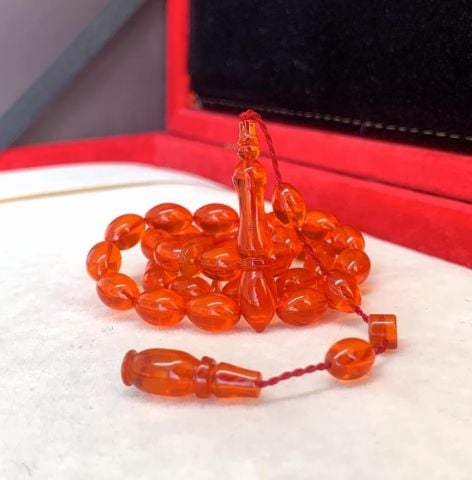 TURUNCU  ATEŞ KEHRİBAR TESBİH