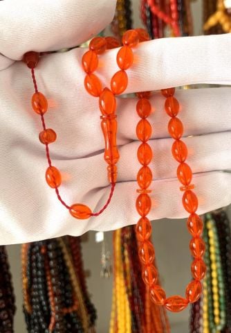 TURUNCU  ATEŞ KEHRİBAR TESBİH