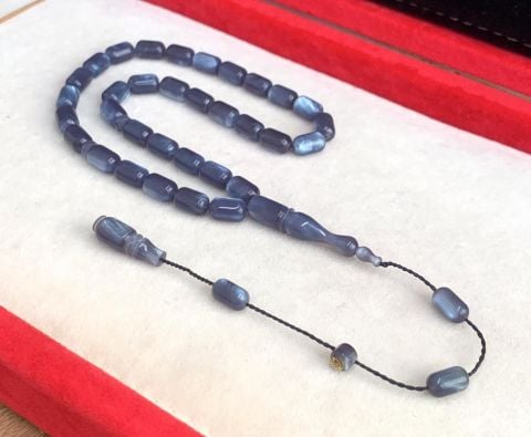 GRİ KAPSÜL MODEL SEDEFLİ SIKMA KEHRİBAR TESBİH