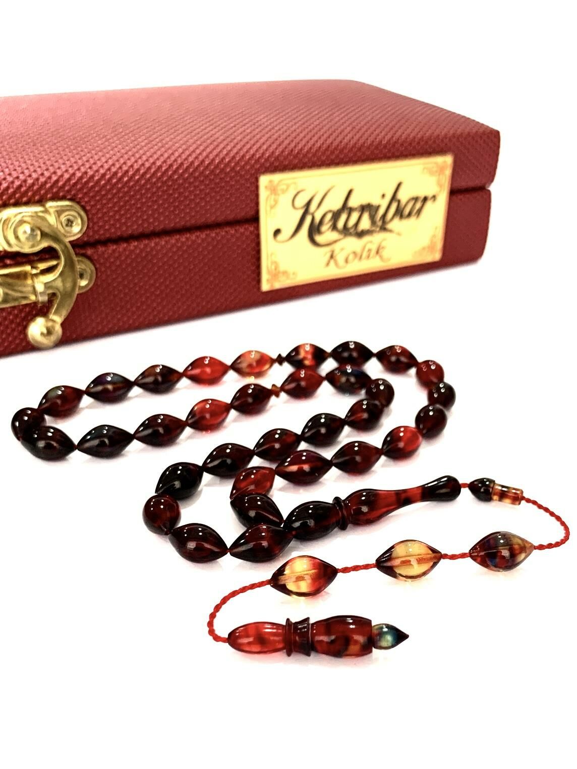 ATEŞ KEHRİBAR TESBİH SİSTEMLİ ALACALI ARPA MODEL