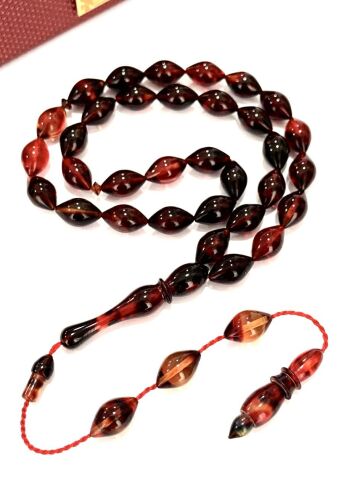 ATEŞ KEHRİBAR TESBİH SİSTEMLİ ALACALI ARPA MODEL