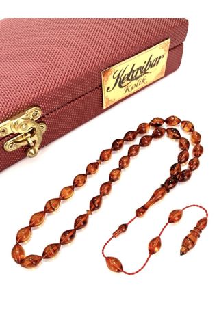 ATEŞ KEHRİBAR TESBİH SİSTEMLİ BAL RENGİ ARPA MODEL