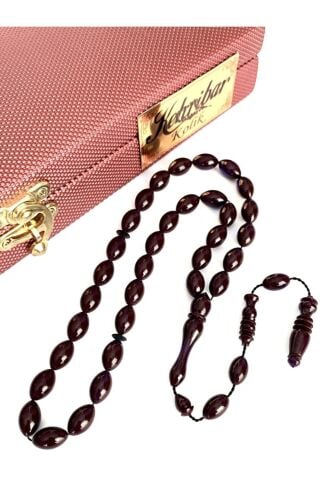 ATEŞ KEHRİBAR TESBİH SİSTEMLİ LACİVERT ARPA MODEL