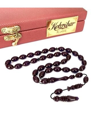 ATEŞ KEHRİBAR TESBİH SİSTEMLİ LACİVERT ARPA MODEL