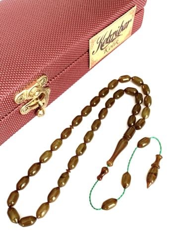 SIKMA KEHRİBAR TESBİH SİSTEMLİ YEŞİL UÇLU KAPSÜL MODEL