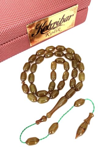 SIKMA KEHRİBAR TESBİH SİSTEMLİ YEŞİL UÇLU KAPSÜL MODEL