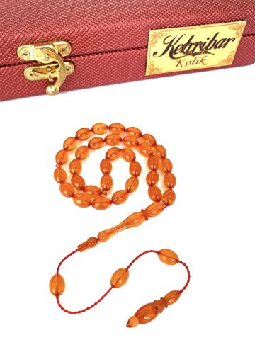 ATEŞ KEHRİBAR TESBİH SİSTEMLİ SARI BEYZİ MODEL