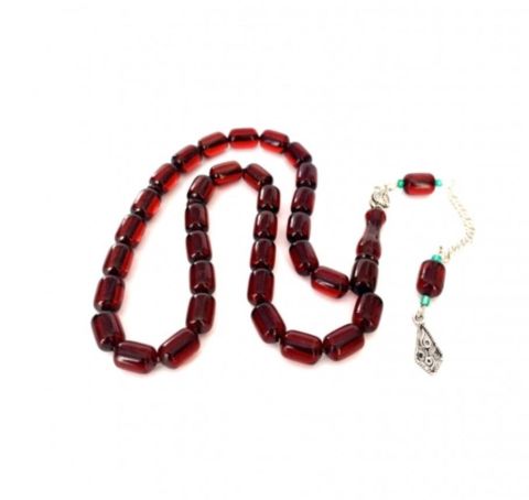 ATEŞ KEHRİBAR TESBİH FIRINLI VİŞNE KAPSÜL MODEL PÜSKÜLLÜ