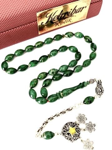 SIKMA KEHRİBAR TESBİH HARELİ YEŞİL ARPA MODEL