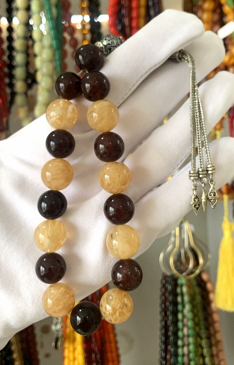 BİLEK BOY ALACALI AKİK TAŞLI TESBİH