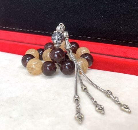 BİLEK BOY ALACALI AKİK TAŞLI TESBİH