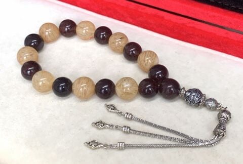 BİLEK BOY ALACALI AKİK TAŞLI TESBİH