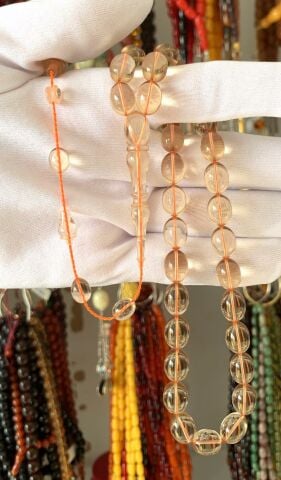 ŞEFAF ATEŞ KEHRİBAR TESBİH