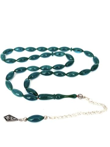 ATEŞ KEHRİBAR TESBİH TURKUAZ BEYZİ MODEL