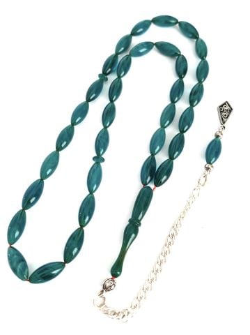 ATEŞ KEHRİBAR TESBİH TURKUAZ BEYZİ MODEL