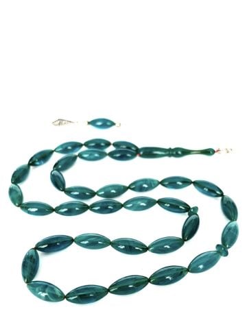 ATEŞ KEHRİBAR TESBİH TURKUAZ BEYZİ MODEL