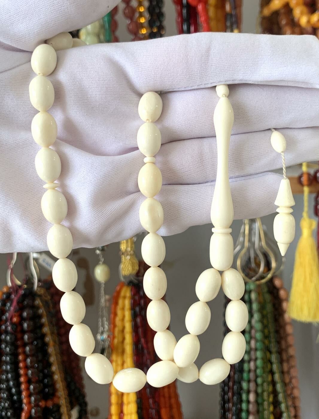 İRİ BOY BEYZİ MODEL DEVE KEMİĞİ TESBİH