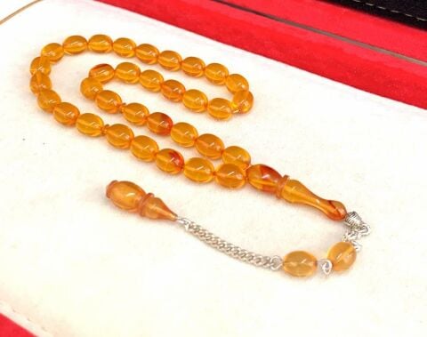 BAL RENGİ ATEŞ KEHRİBAR TESBİH