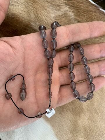 ŞEFFAF DELİM YEŞİL KEHRİBAR TESBİH BEYZİ MODEL