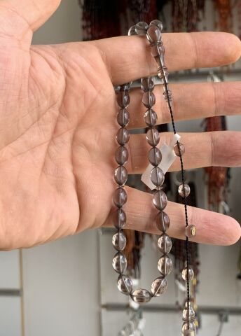 ŞEFFAF DELİM YEŞİL KEHRİBAR TESBİH BEYZİ MODEL