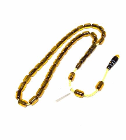 OSMANLI BENZETME SIKMA KEHRİBAR TESBİH ŞEFFAF SARI KAPSÜL MODEL