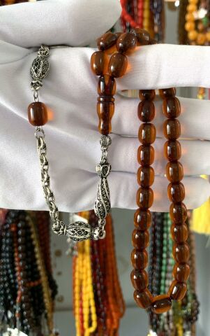 BAL RENGİ KAPSÜL MODEL ATEŞ KEHRİBAR TESBİH