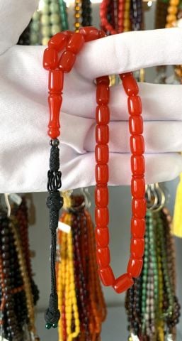 NAR ÇİÇEĞİ KESME MODEL SIKMA KEHRİBAR TESBİH