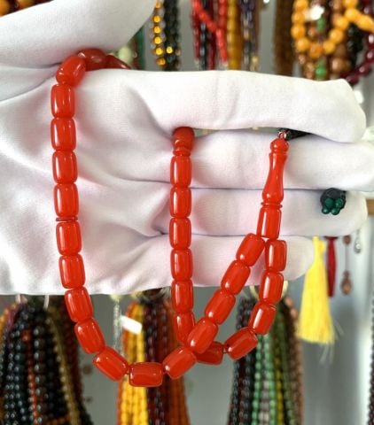 NAR ÇİÇEĞİ KESME MODEL SIKMA KEHRİBAR TESBİH