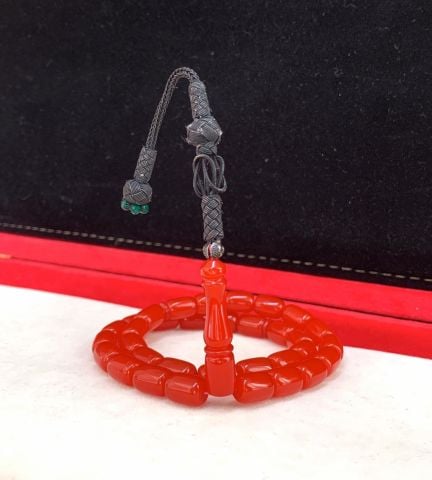 NAR ÇİÇEĞİ KESME MODEL SIKMA KEHRİBAR TESBİH