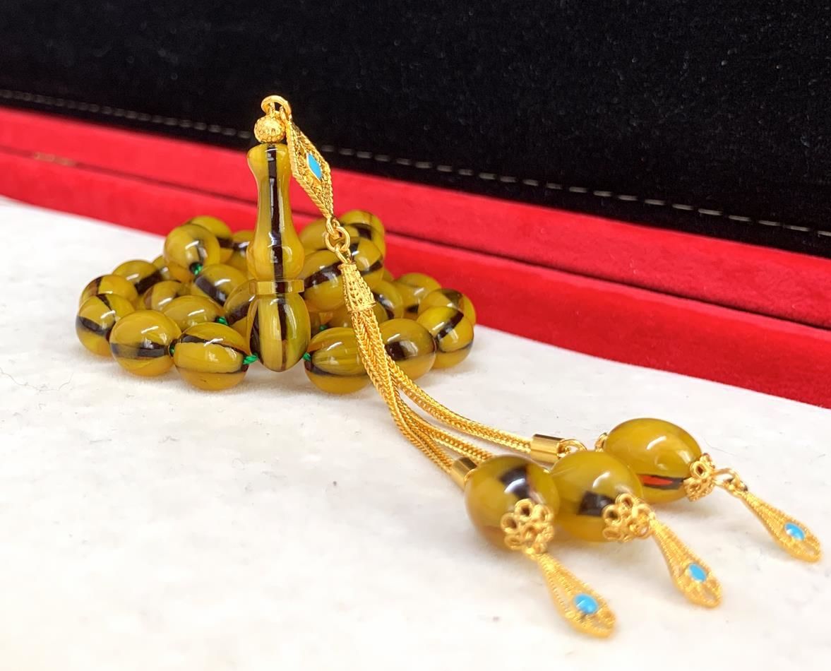 SARI OSMANLI BENZETME SIKMA KEHRİBAR TESBİH