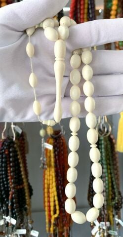 İRİ BOY BEYZİ MODEL DEVE KEMİĞİ TESBİH