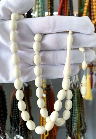 İRİ BOY BEYZİ MODEL DEVE KEMİĞİ TESBİH