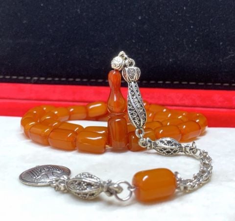 TURUNCU SIKMA KEHRİBAR TESBİH