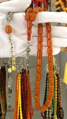 TURUNCU SIKMA KEHRİBAR TESBİH