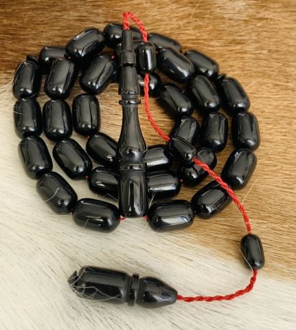 BOWLİNG TOPUNDAN BELÇİKA KATALİN TESBİH SİYAH KAPSÜL MODEL