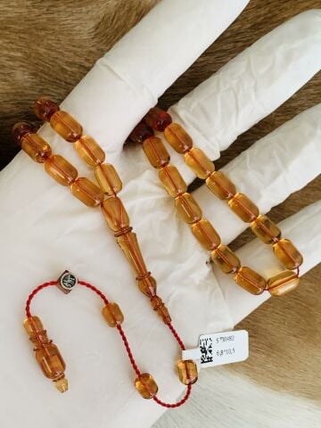 ESKİ ALMAN OYUN ZARINDAN TESBİH TURUNCU KAPSÜL MODEL