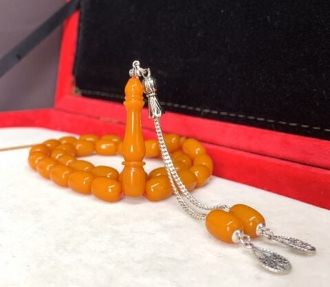 TURUNCU SIKMA KEHRİBAR TESBİH