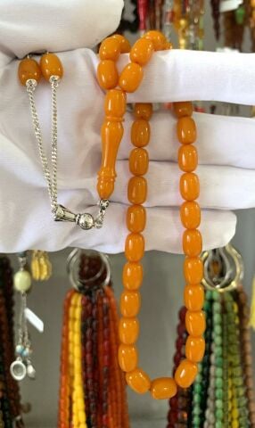 TURUNCU SIKMA KEHRİBAR TESBİH