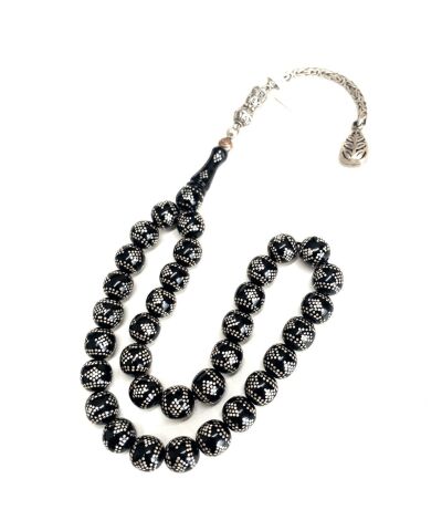 ERZURUM OLTU TAŞI TESBİH GÜMÜŞ ÇAKIM TEKER MODEL