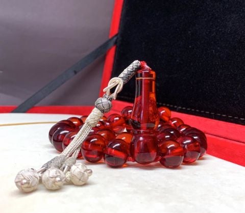 İRİ BOY KIRMIZI NECEF KATALİN TESBİH