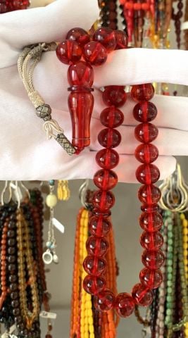 İRİ BOY KIRMIZI NECEF KATALİN TESBİH