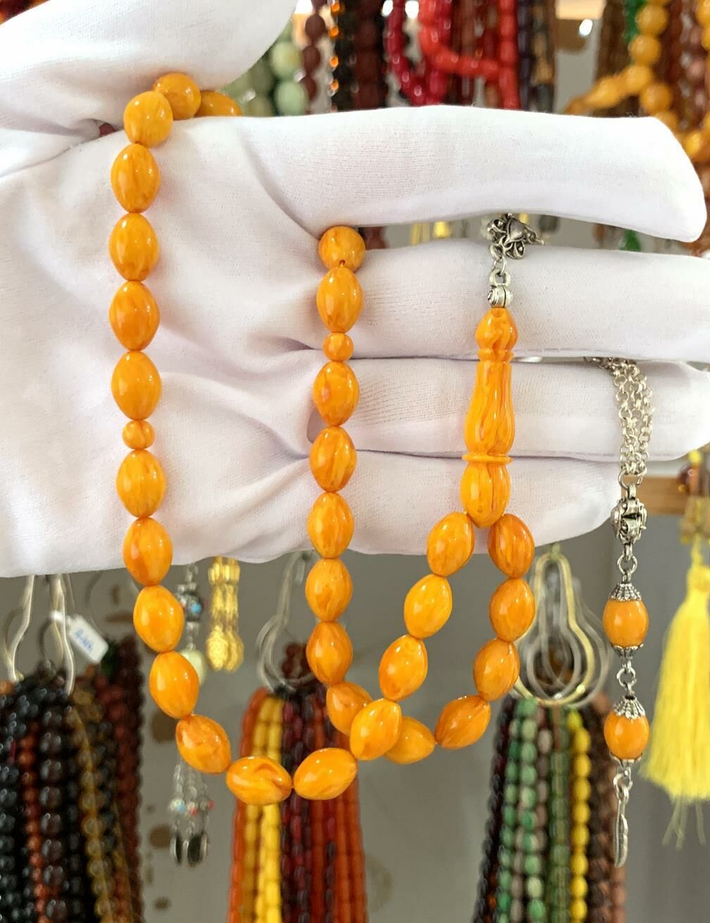 SARI  ORİJİNAL BEYZİ MODEL KATALİN TESBİH