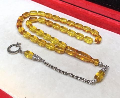 SARI ATEŞ KEHRİBAR TESBİH