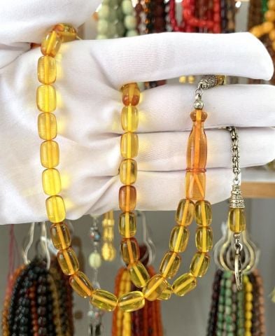 SARI ATEŞ KEHRİBAR TESBİH