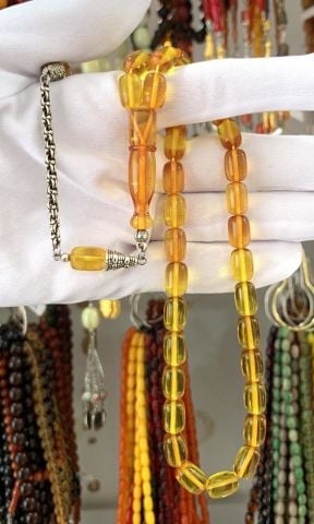 SARI ATEŞ KEHRİBAR TESBİH