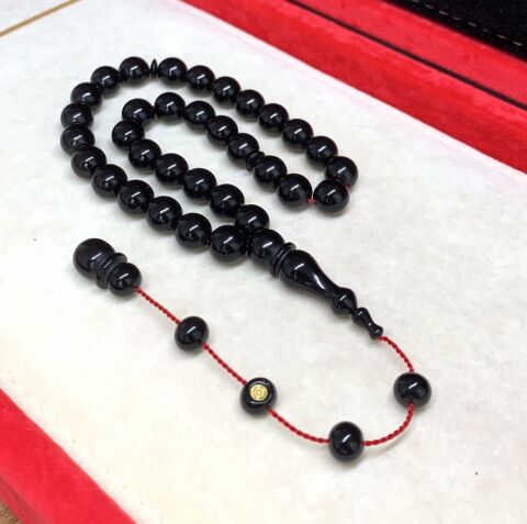 SİYAH BEYZİ MODEL SIKMA KEHRİBAR TESBİH