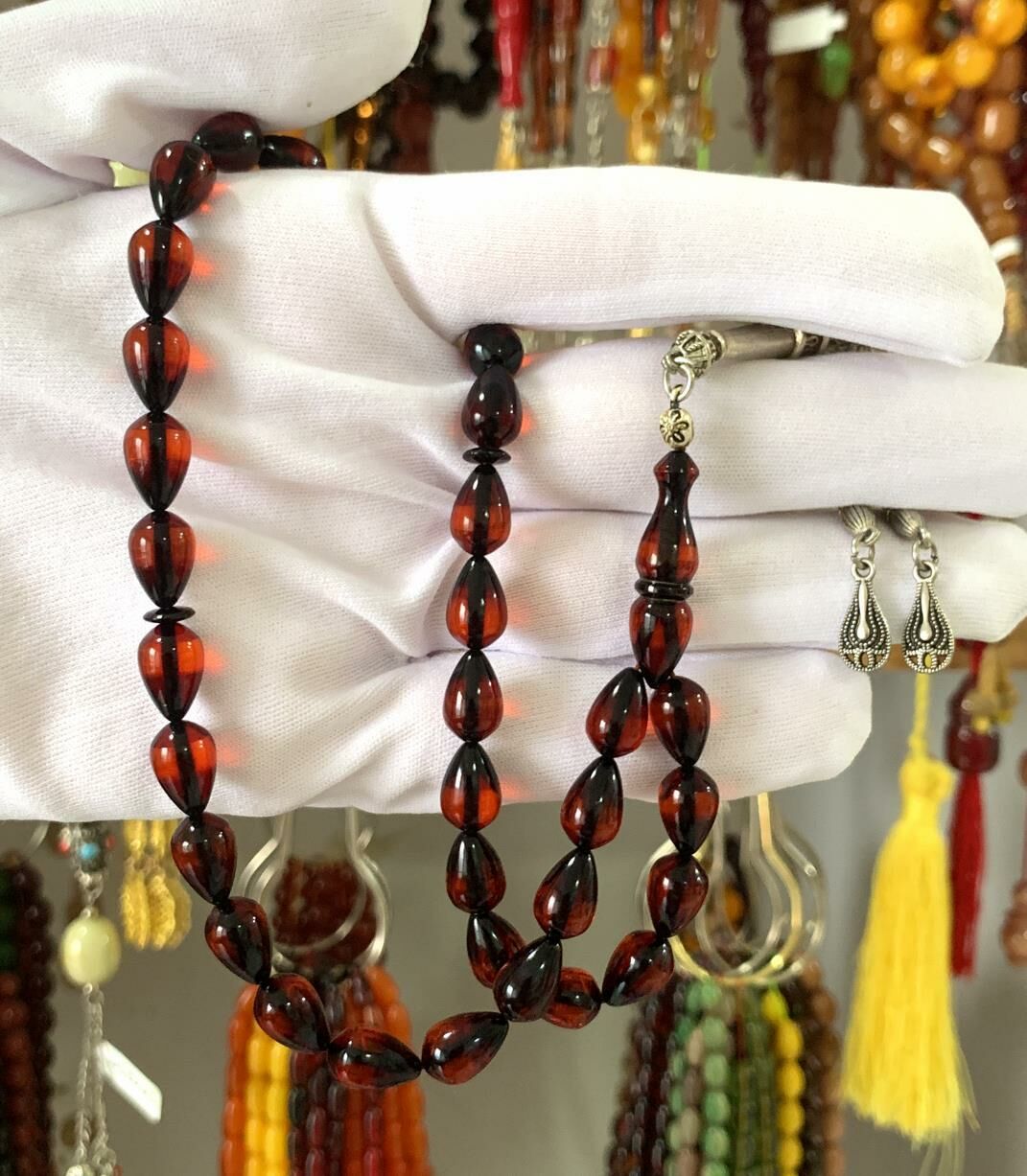 DAMLA MODEL KIRMIZI ATEŞ KEHRİBAR TESBİH