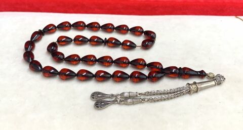 DAMLA MODEL KIRMIZI ATEŞ KEHRİBAR TESBİH